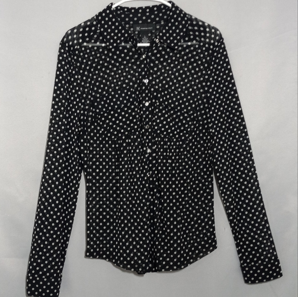 INC International Concepts Polka Dot Button Down Shirt - Picture 1 of 6
